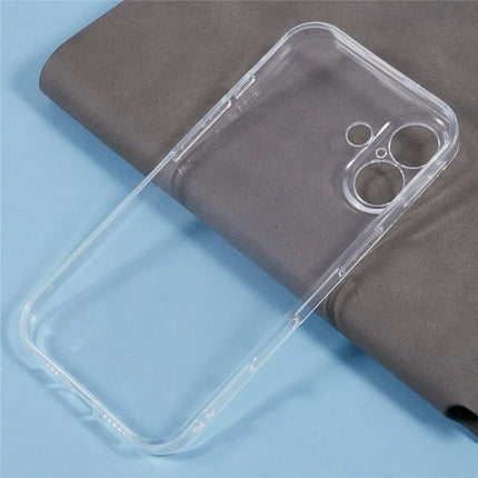 For iPhone 16 Plus Shockproof Case 1.5mm Thickness Clear TPU Phone Cover