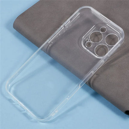 For iPhone 16 Pro Max Shockproof Case 1.5mm Thickness Clear TPU Phone Cover