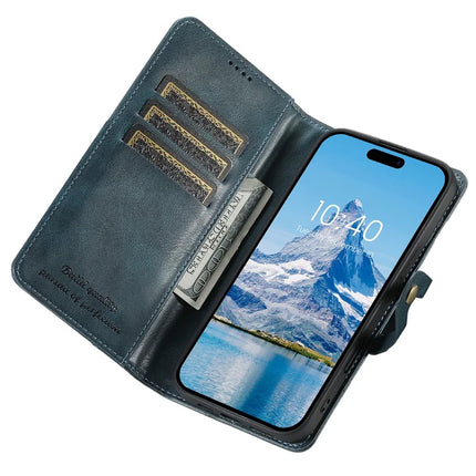 SUTENI Q03 Series for iPhone 16 Pro Max Case Wavy Texture PU Leather Phone Wallet Cover