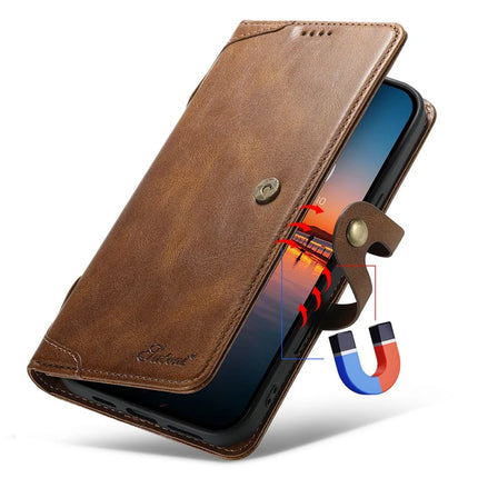 SUTENI Q03 Series for iPhone 16 Pro Case Wavy Texture PU Leather Phone Wallet Cover
