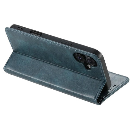 SUTENI J02 Series for iPhone 16 Plus Case Waxy Texture Leather Phone Cover with Magnetic Closure