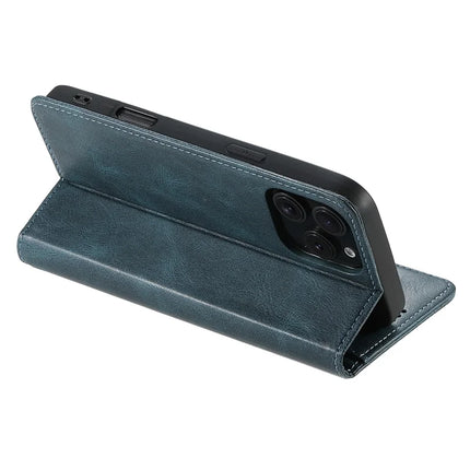 SUTENI J02 Series for iPhone 16 Pro Max Case Waxy Texture Leather Phone Cover with Magnetic Closure