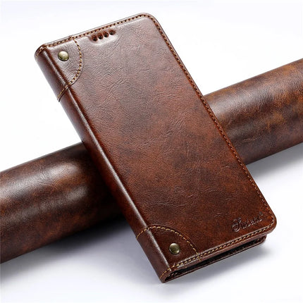 SUTENI For iPhone 16 Pro Max Case PU Leather Stand Wallet Phone Cover
