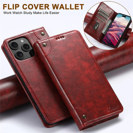 SUTENI For iPhone 16 Pro Max Case PU Leather Stand Wallet Phone Cover