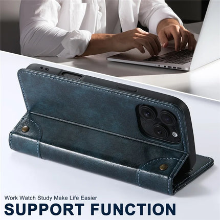 SUTENI For iPhone 16 Pro Max Case PU Leather Stand Wallet Phone Cover