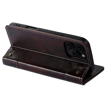 SUTENI For iPhone 16 Pro Max Case PU Leather Stand Wallet Phone Cover