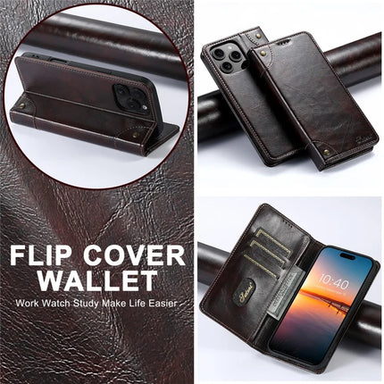 SUTENI For iPhone 16 Pro Max Case PU Leather Stand Wallet Phone Cover