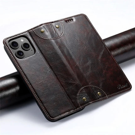 SUTENI For iPhone 16 Pro Max Case PU Leather Stand Wallet Phone Cover