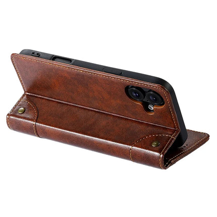 SUTENI For iPhone 16 Plus Case PU Leather Stand Wallet Phone Cover