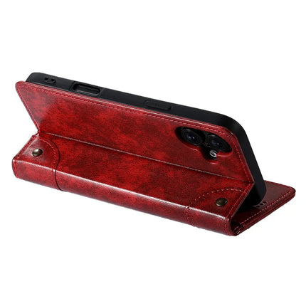 SUTENI For iPhone 16 Plus Case PU Leather Stand Wallet Phone Cover