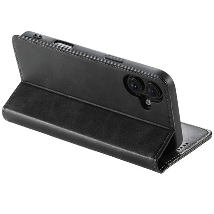 SUTENI For iPhone 16 Plus Case PU Leather Wallet Stand Magnetic Closing Phone Cover