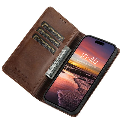 SUTENI For iPhone 16 Plus Case PU Leather Wallet Stand Magnetic Closing Phone Cover