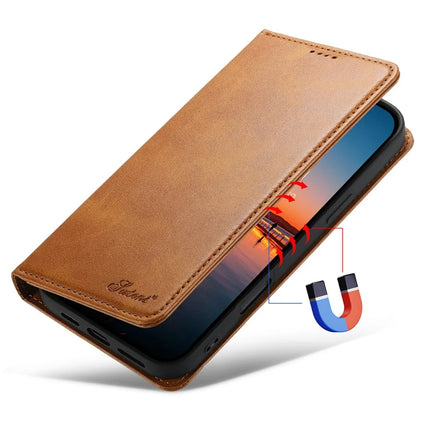 SUTENI For iPhone 16 Plus Case PU Leather Wallet Stand Magnetic Closing Phone Cover