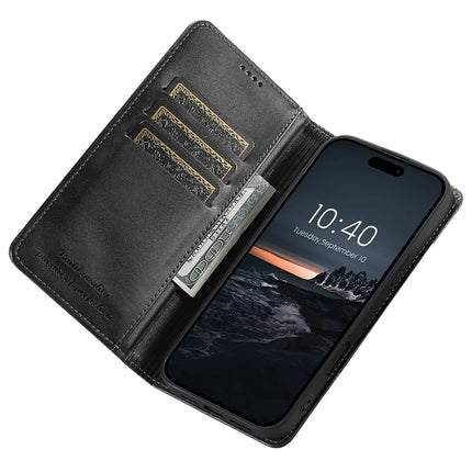 SUTENI For iPhone 16 Pro Max Case PU Leather Wallet Stand Magnetic Closing Phone Cover