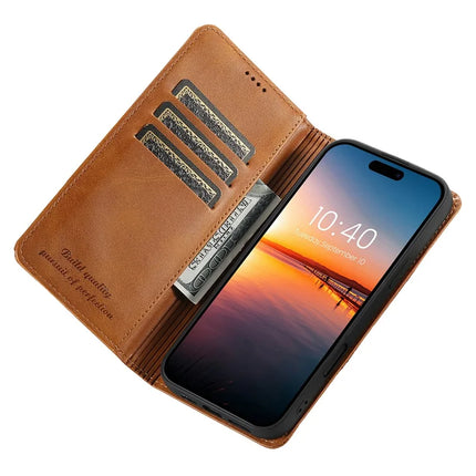 SUTENI For iPhone 16 Pro Max Case PU Leather Wallet Stand Magnetic Closing Phone Cover