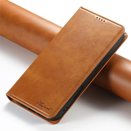 SUTENI For iPhone 16 Pro Max Case PU Leather Wallet Stand Magnetic Closing Phone Cover