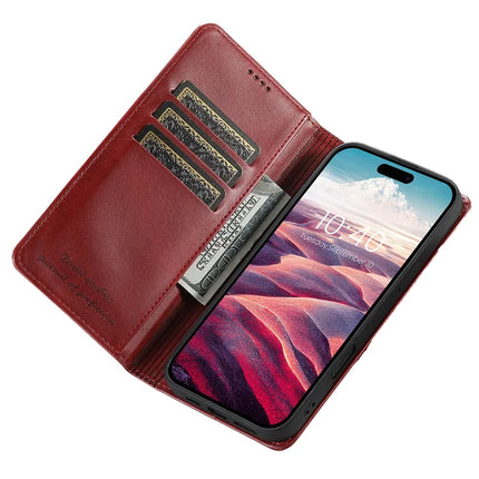SUTENI For iPhone 16 Pro Max Case PU Leather Wallet Stand Magnetic Closing Phone Cover
