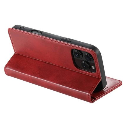SUTENI For iPhone 16 Pro Max Case PU Leather Wallet Stand Magnetic Closing Phone Cover