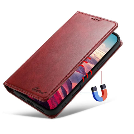 SUTENI For iPhone 16 Pro Max Case PU Leather Wallet Stand Magnetic Closing Phone Cover