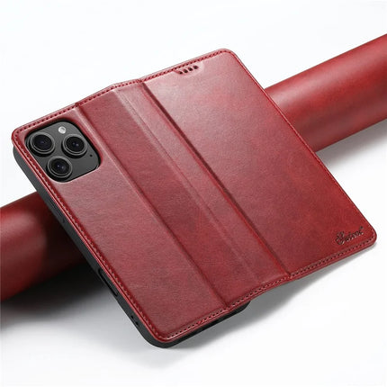 SUTENI For iPhone 16 Pro Max Case PU Leather Wallet Stand Magnetic Closing Phone Cover