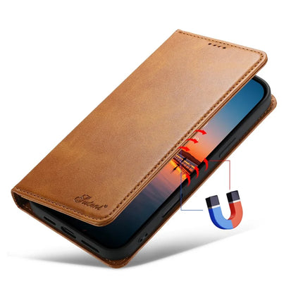 SUTENI For iPhone 16 Pro Case PU Leather Wallet Stand Magnetic Closing Phone Cover