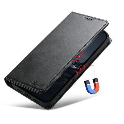 SUTENI For iPhone 16 Pro Case PU Leather Wallet Stand Magnetic Closing Phone Cover