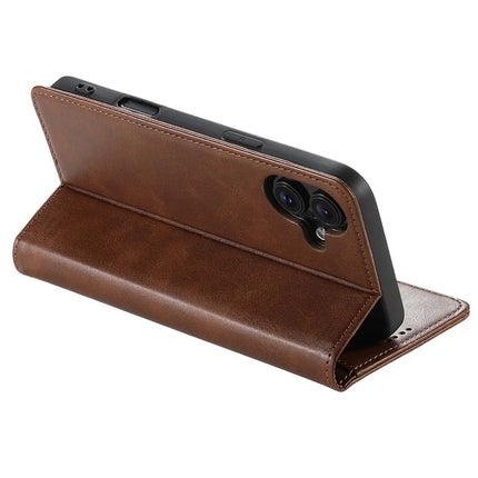 SUTENI For iPhone 16 Case PU Leather Wallet Stand Magnetic Closing Phone Cover