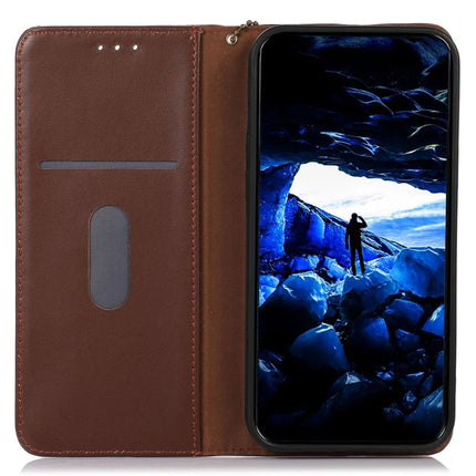 KHAZNEH For Asus Zenfone 11 Ultra 5G Case Genuine Cow Leather Wallet Phone Cover Nappa Texture