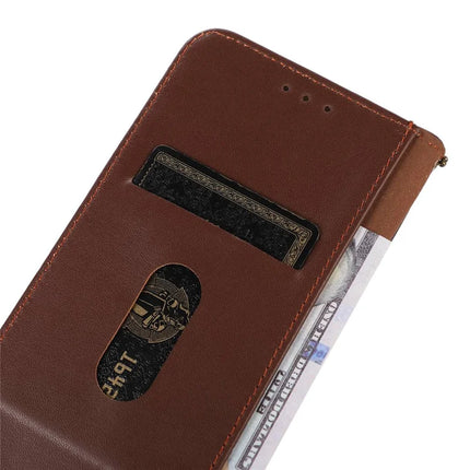 KHAZNEH For Asus Zenfone 11 Ultra 5G Case Genuine Cow Leather Wallet Phone Cover Nappa Texture