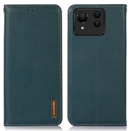 KHAZNEH For Asus Zenfone 11 Ultra 5G Case Genuine Cow Leather Wallet Phone Cover Nappa Texture - Green