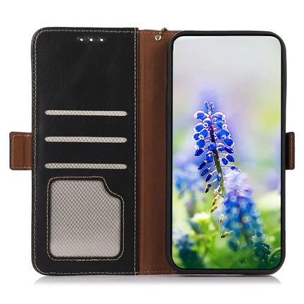 For Asus Zenfone 11 Ultra 5G Case RFID Blocking Genuine Cow Leather Wallet Phone Cover