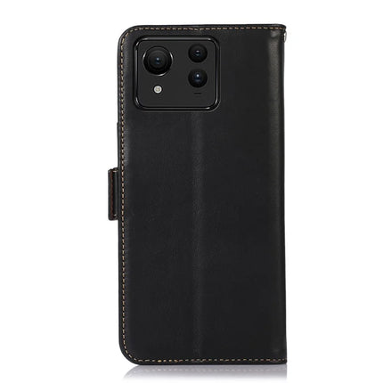 For Asus Zenfone 11 Ultra 5G Case RFID Blocking Genuine Cow Leather Wallet Phone Cover