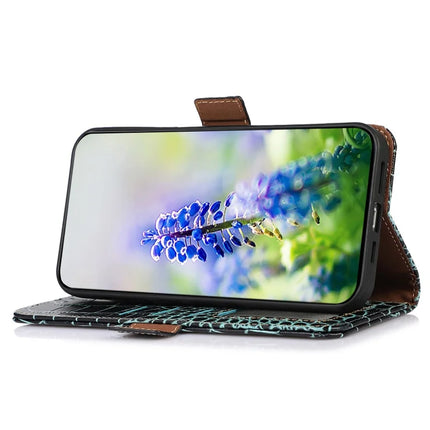 For Asus Zenfone 11 Ultra 5G Case Crocodile Texture Genuine Cow Leather Phone Wallet Cover