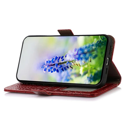 For Asus Zenfone 11 Ultra 5G Case Crocodile Texture Genuine Cow Leather Phone Wallet Cover