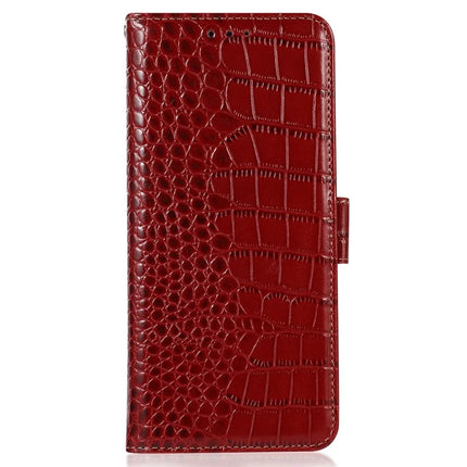 For Asus Zenfone 11 Ultra 5G Case Crocodile Texture Genuine Cow Leather Phone Wallet Cover