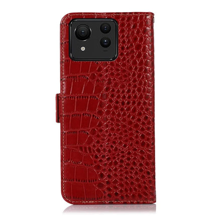For Asus Zenfone 11 Ultra 5G Case Crocodile Texture Genuine Cow Leather Phone Wallet Cover