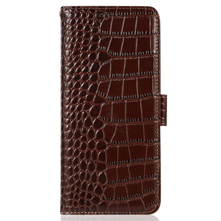 For Asus Zenfone 11 Ultra 5G Case Crocodile Texture Genuine Cow Leather Phone Wallet Cover