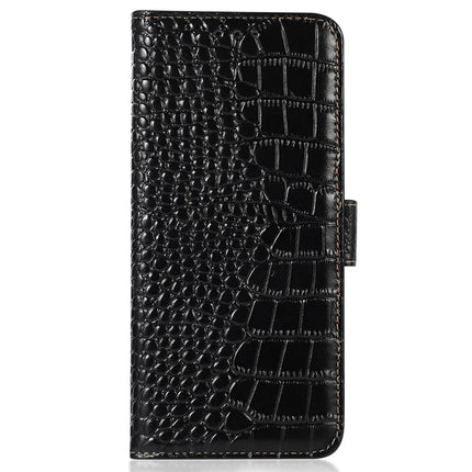 For Asus Zenfone 11 Ultra 5G Case Crocodile Texture Genuine Cow Leather Phone Wallet Cover