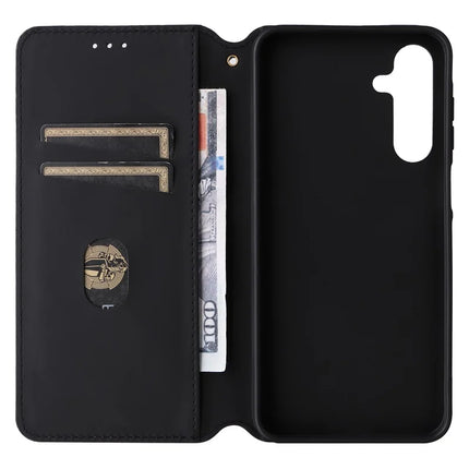 For Samsung Galaxy A16 5G / A16 4G Wallet Case Rhombus Imprinted Leather Phone Cover
