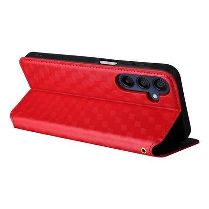 For Samsung Galaxy A16 5G / A16 4G Wallet Case Rhombus Imprinted Leather Phone Cover