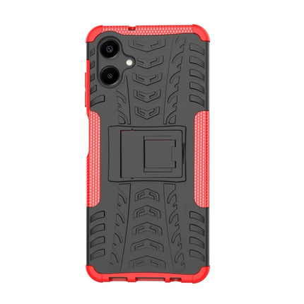 For Samsung Galaxy A06 Case PC+TPU Tyre Pattern Slim Phone Cover with Kickstand