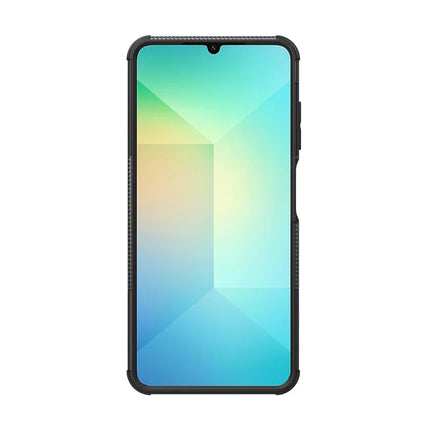 For Samsung Galaxy A06 Case PC+TPU Tyre Pattern Slim Phone Cover with Kickstand