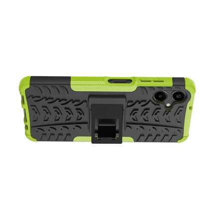 For Samsung Galaxy A06 Case PC+TPU Tyre Pattern Slim Phone Cover with Kickstand