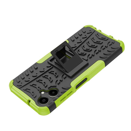 For Samsung Galaxy A06 Case PC+TPU Tyre Pattern Slim Phone Cover with Kickstand