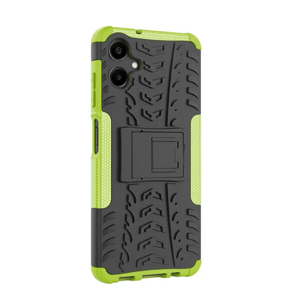 For Samsung Galaxy A06 Case PC+TPU Tyre Pattern Slim Phone Cover with Kickstand