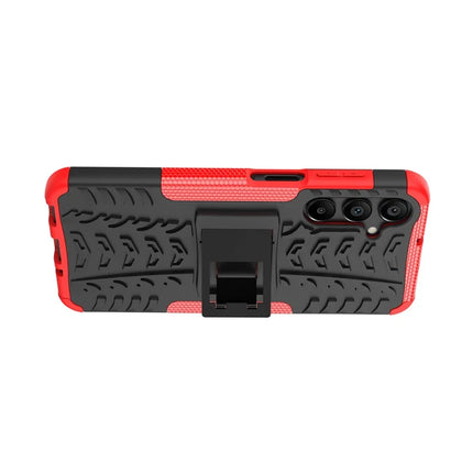 For Samsung Galaxy A16 5G / A16 4G Case PC+TPU Tyre Pattern Slim Phone Cover with Kickstand