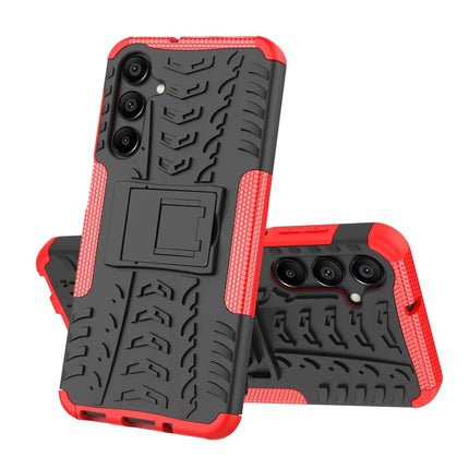 For Samsung Galaxy A16 5G / A16 4G Case PC+TPU Tyre Pattern Slim Phone Cover with Kickstand
