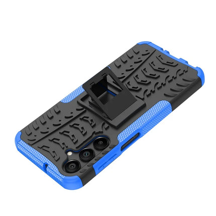 For Samsung Galaxy A16 5G / A16 4G Case PC+TPU Tyre Pattern Slim Phone Cover with Kickstand