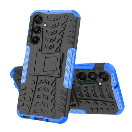 For Samsung Galaxy A16 5G / A16 4G Case PC+TPU Tyre Pattern Slim Phone Cover with Kickstand