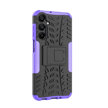 For Samsung Galaxy A16 5G / A16 4G Case PC+TPU Tyre Pattern Slim Phone Cover with Kickstand